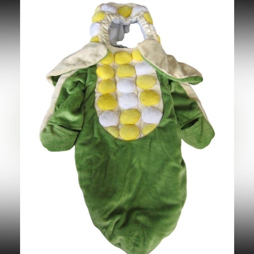 Green Corn Cob Kids Costume - Plush Kernel Design